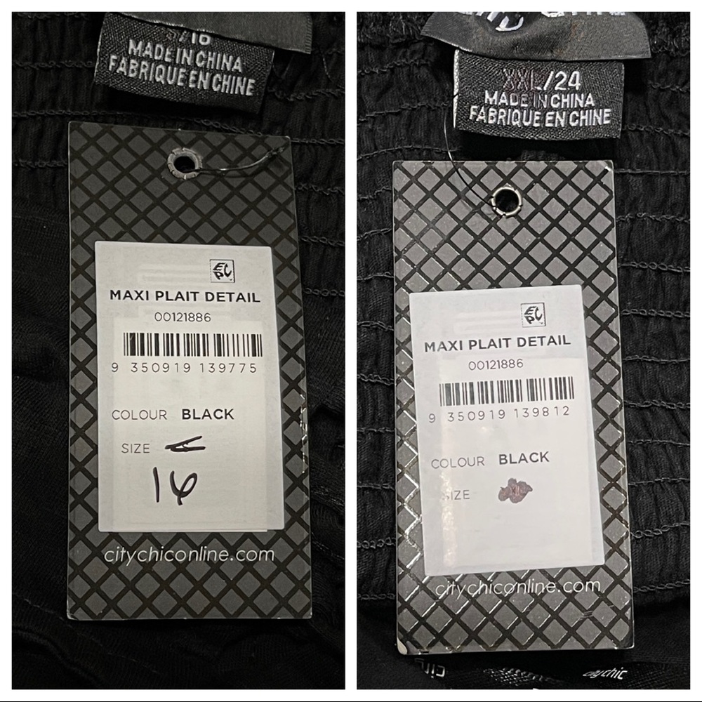 NWT! City Chic Plait Detail Maxi Dress - black - Picture 3 of 6